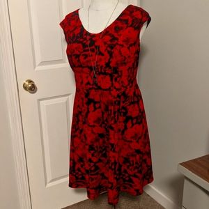 Red and Black Dress